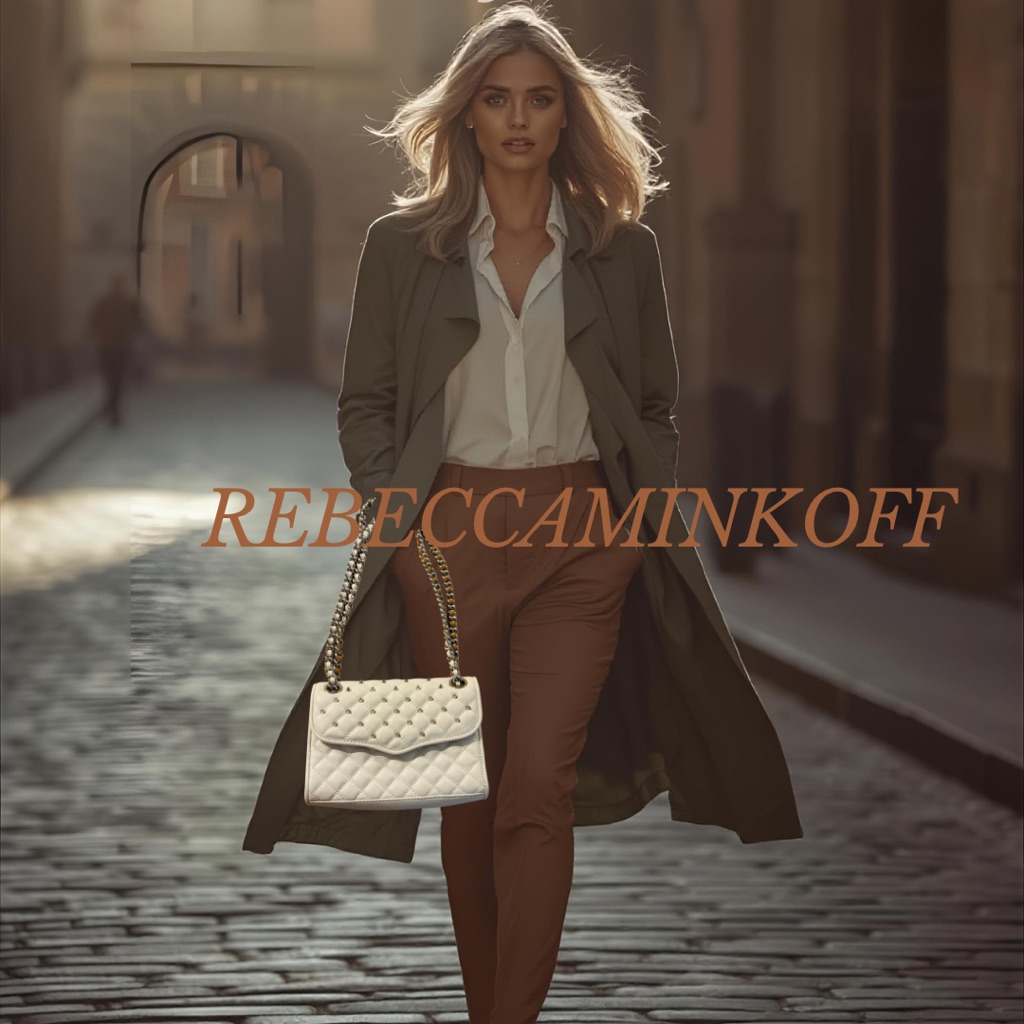 Rebecca Minkoff White Quilted Bag With Silver Chain